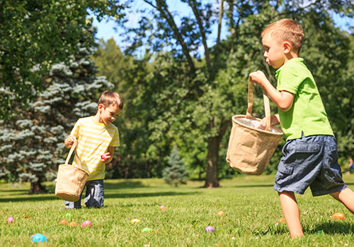 Easter Egg Hunt at Smiling Hill Farm in Westbrook, Maine